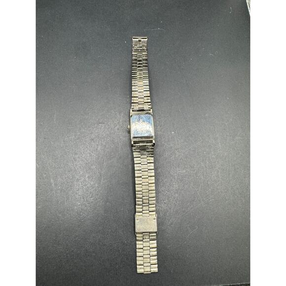 RADO Diamond Accent Watch 3710-2035 Rectangle Black Dial Silver Tone 21mm - Picture 14 of 14